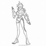 Overwatch Tracer Xcolorings sketch template