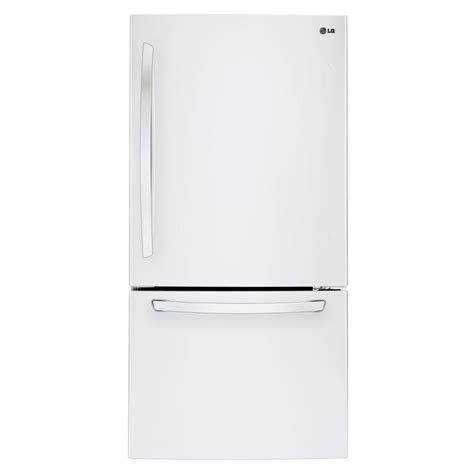 lg electronics  cu ft bottom freezer refrigerator  smooth white ldcsw  home depot