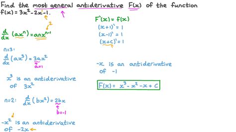 question video finding  general antiderivative   polynomial