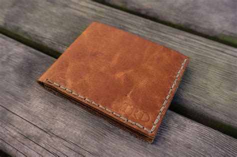handmade leather wallet rustic brown galen leather