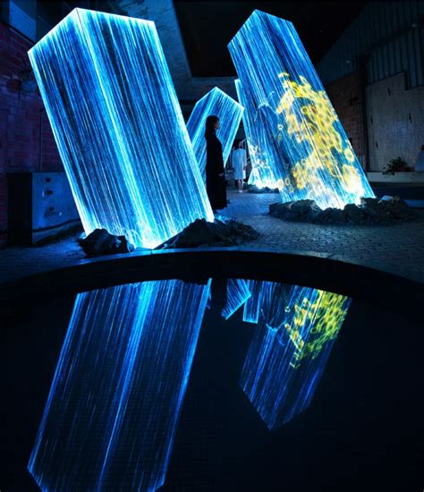 pin  nalaka   light art installation interactive art installation projection installation