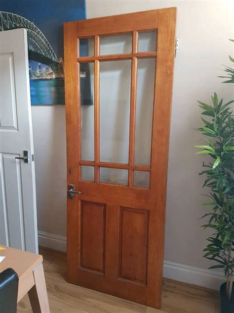 Internal Wooden Door With Glass Panels In West Derby Merseyside