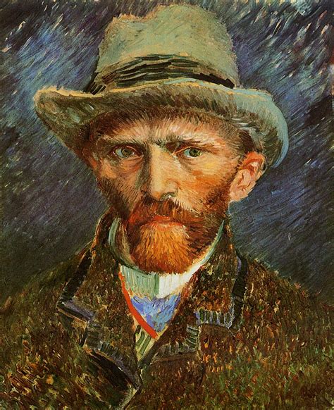 Self Portrait With A Grey Felt Hat Vincent Van Gogh
