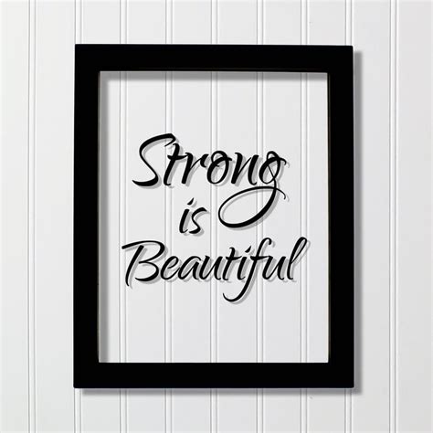 strong is beautiful inspirational fitness inspired framed posters