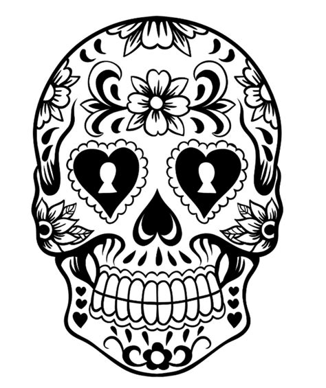 skull coloring pages colored gif color pages collection