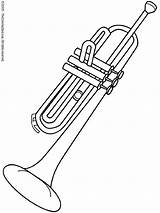 Coloring Trumpet Pages Instruments Brass Instrument sketch template