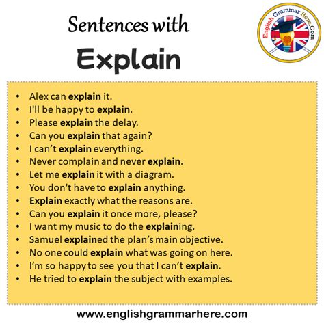 sentences  explain explain   sentence  english sentences