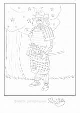 Coloring Adult Japan Samurai Printable Cherry Book Reserved Rights 2021 sketch template