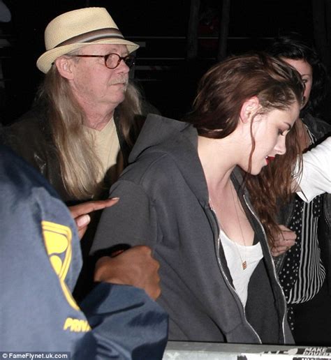 kristen stewart spends the evening with the most important man in her life as she takes father