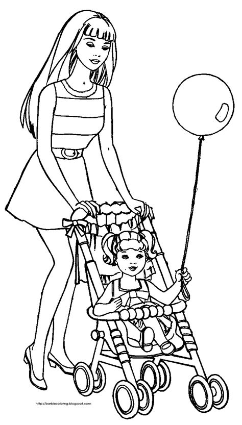 barbie family coloring coloring pages