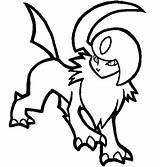 Absol Coloring Pokemon Pages Mega Lineart Deviantart Drawing Colouring Template Sheets Printable Color Getcolorings Skitty sketch template