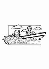 Boat Coloring Power Large Edupics sketch template