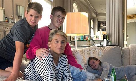 sharon stone 60 shares very rare photo with all three adopted sons inside her beverly hills