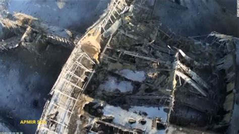 drone footage  destroyed donetsk airport cnn video