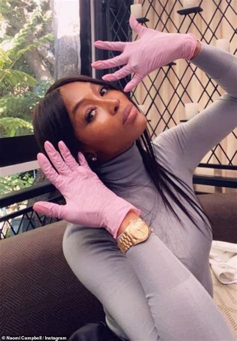 Naomi Campbell Poses In Latex Gloves While Telling Fans To Be Safe