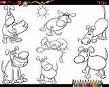 Dog Chasing Tail Illustrations Vector Clip Cartoon sketch template