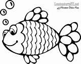 Fish Coloring Pages Rainbow Getcoloringpages Printable Print Kids Cute sketch template