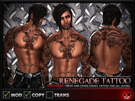 Second Life Marketplace Mortality Renegade Tattoo