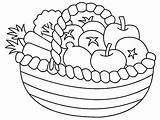 Basket Kosz Fruits Warzywami Warzywa Druku Owoce Kolorowanka Kolorowanki Mewarnai Buah Buahan Witamin Wydruku Drukowania Drukowanka Które Coloringhome Aneka sketch template