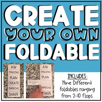 foldable template editable  teaching insite tpt