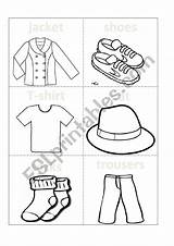 Clothes Flashcards Cut Colour Worksheet sketch template