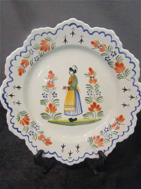 henriot quimper france porcelain plate