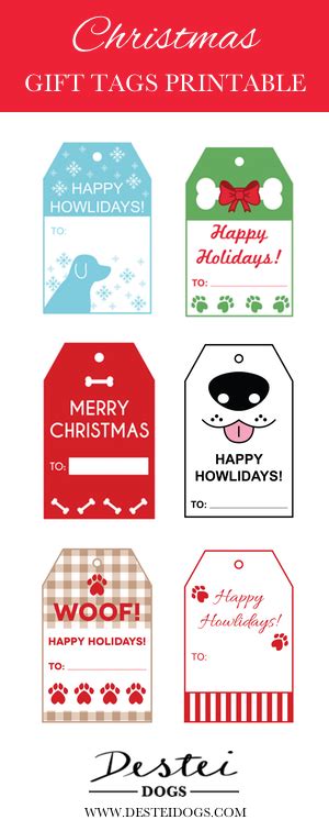 printable dog christmas gift tags  desteidogscom christmas