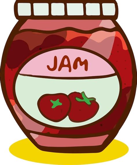 premium vector vector graphics bright cartoon illustration of a jam