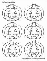 Jack Lanterns Printable Small Coloring Pages Jackolantern Templates Firstpalette sketch template