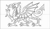 Welsh Flagge Anmalen Countryflags sketch template
