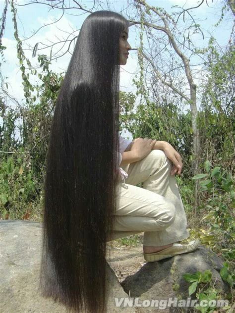 Beautiful Vietnamese Woman With Very Long Hair … Very Long Hair Long