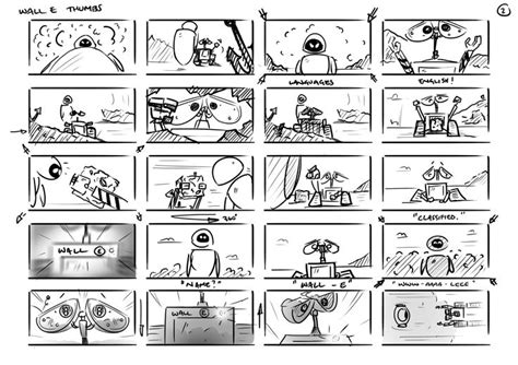 cartoon storyboard showing     camera