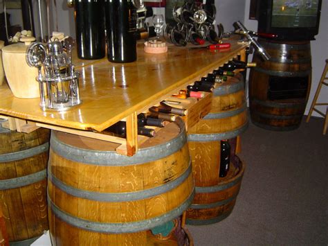 wine barrel bar  entertainment center