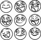 Emoticons Emotion Smileys Ausdrucken Template Malvorlage Caritas Feeling Malvorlagen Caras sketch template