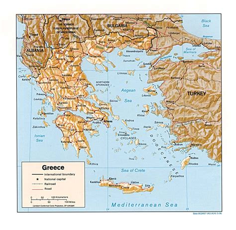 maps  greece greece detailed map  english tourist map map