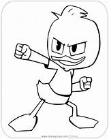 Ducktales Coloring Dewey Duck Pages Printable Disneyclips Ready Action sketch template