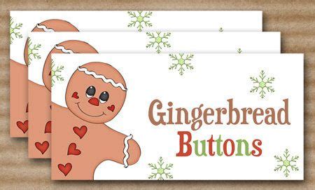 christmas treat bag topper gingerbread buttons instant