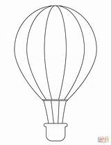 Kleurplaat Luchtballon Kleurplaten Supercoloring Heteluchtballon Eenvoudige Printen Gratis sketch template