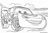 Coloring Disney Cars Mcqueen Lightning Pages Printable Color sketch template
