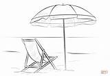 Beach Coloring Chair Drawing Umbrella Pages Deck Chairs Printable Color Scene Draw Drawings Adirondack Kids Lena London Supercoloring Scenes Easy sketch template