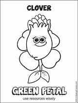 Daisy Scout Coloring Girl Pages Petal Green Flower Clover Petals Scouts Law Makingfriends Wisely Girls Resources Use Marguerite Clipart Rose sketch template