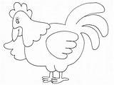 Coloring Chickens Pages Hens sketch template