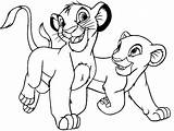 Simba Nala sketch template