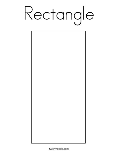 rectangle coloring pages templates printable  shape coloring