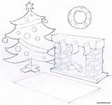 Tree Christmas Coloring Pages Drawing Spanish Xmas Natal Desenhos Arvore Puppy Under Library Clipart Step Cliparts Getdrawings sketch template