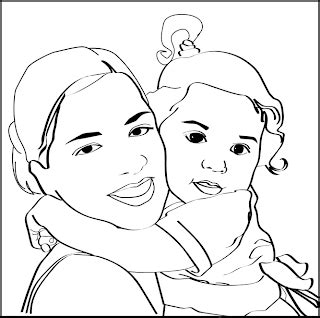 mom  baby color pages coloring pages