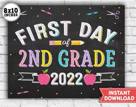 day   grade sign  st day  school sign etsy