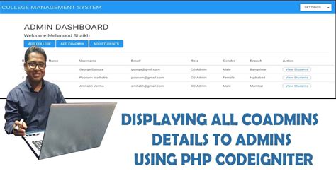 view   admins  php codeigniter  part  youtube