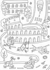 Colosseum Coloring Printable Categories Rome sketch template
