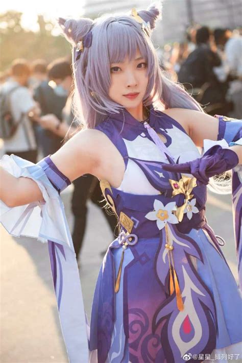 💜💜 cool keqing cosplay 💜💜 genshin impact official